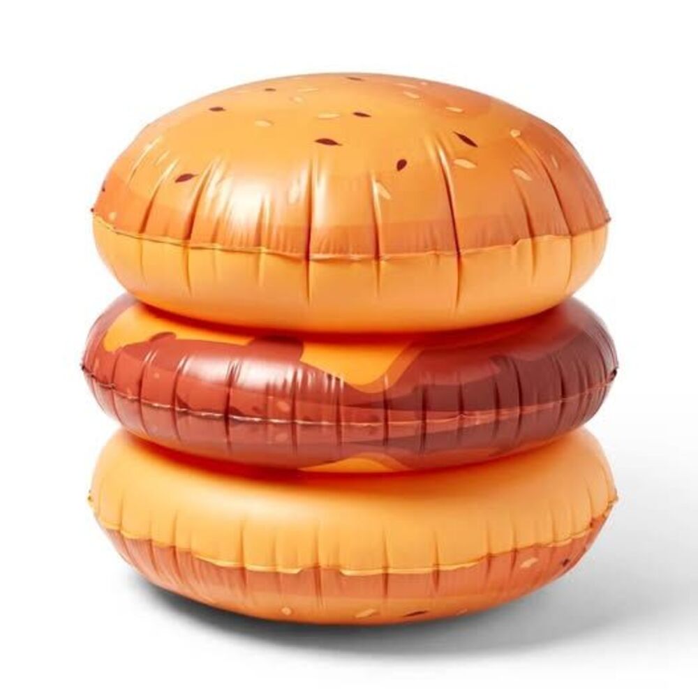 Giant burger pool float